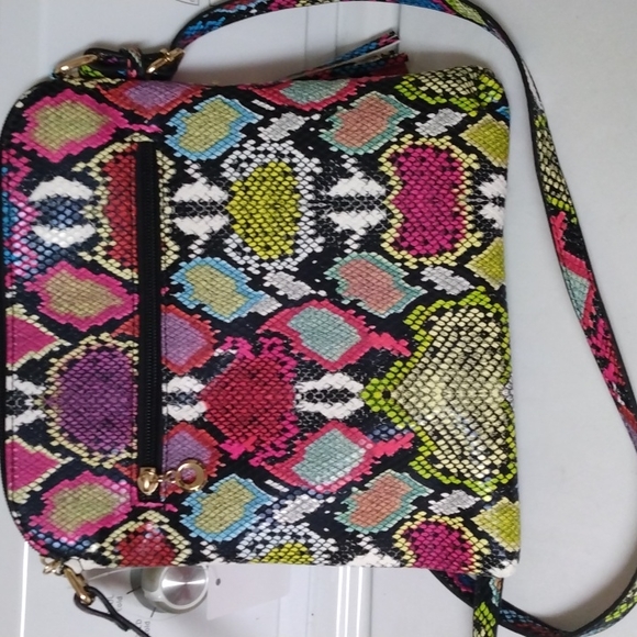 Multicolored Snake Print Crossbody Purse - Picture 3 of 3